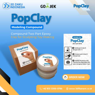 Popclay Modeling Compound Two Part Epoxy Clay for Sculpting Toy Making